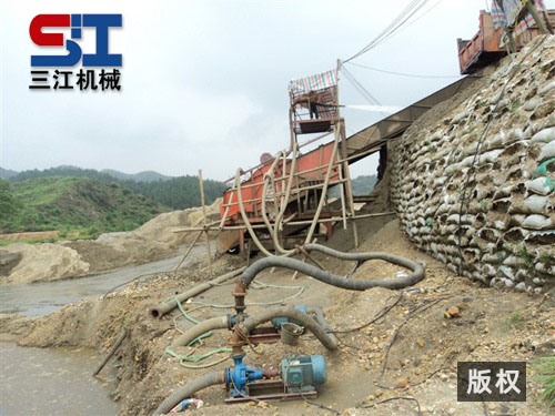 旱地(水槽)淘金機械